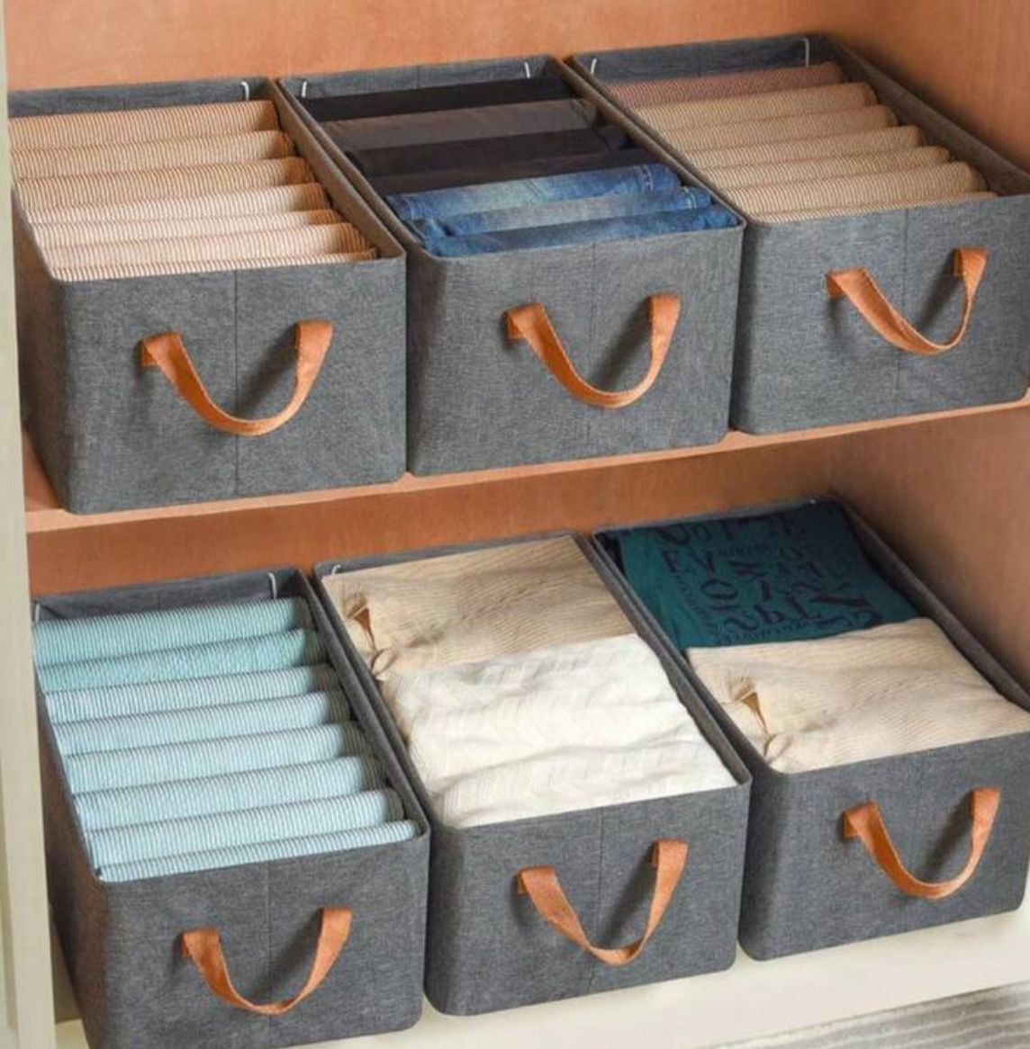 Organizador de Roupas Dobrável - Compre 1 Leve 4 unidades para organizar armário, malas e gavetas sem pagar a mais!