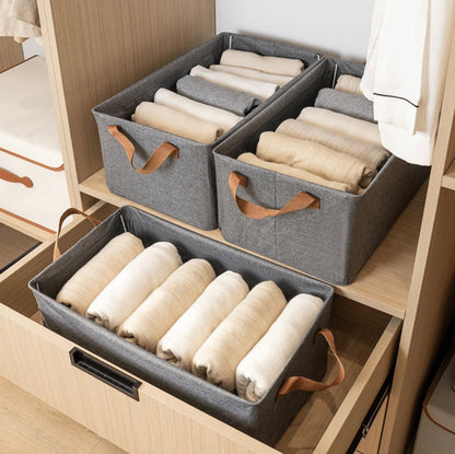 Organizador de Roupas Dobrável - Compre 1 Leve 4 unidades para organizar armário, malas e gavetas sem pagar a mais!