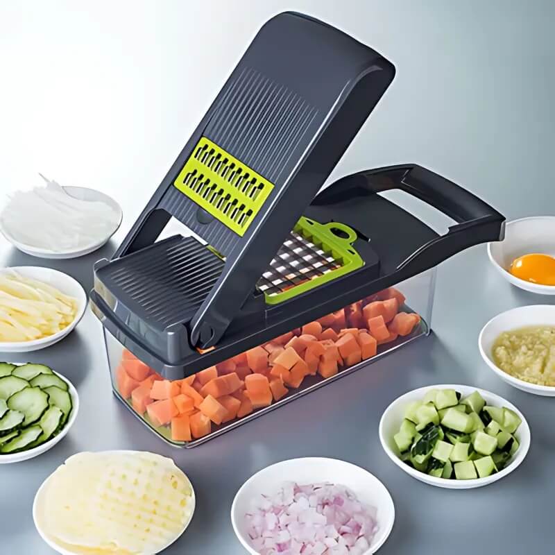 Cortador e Fatiador Multifuncional - 16 Opções de corte em 1 único Produto