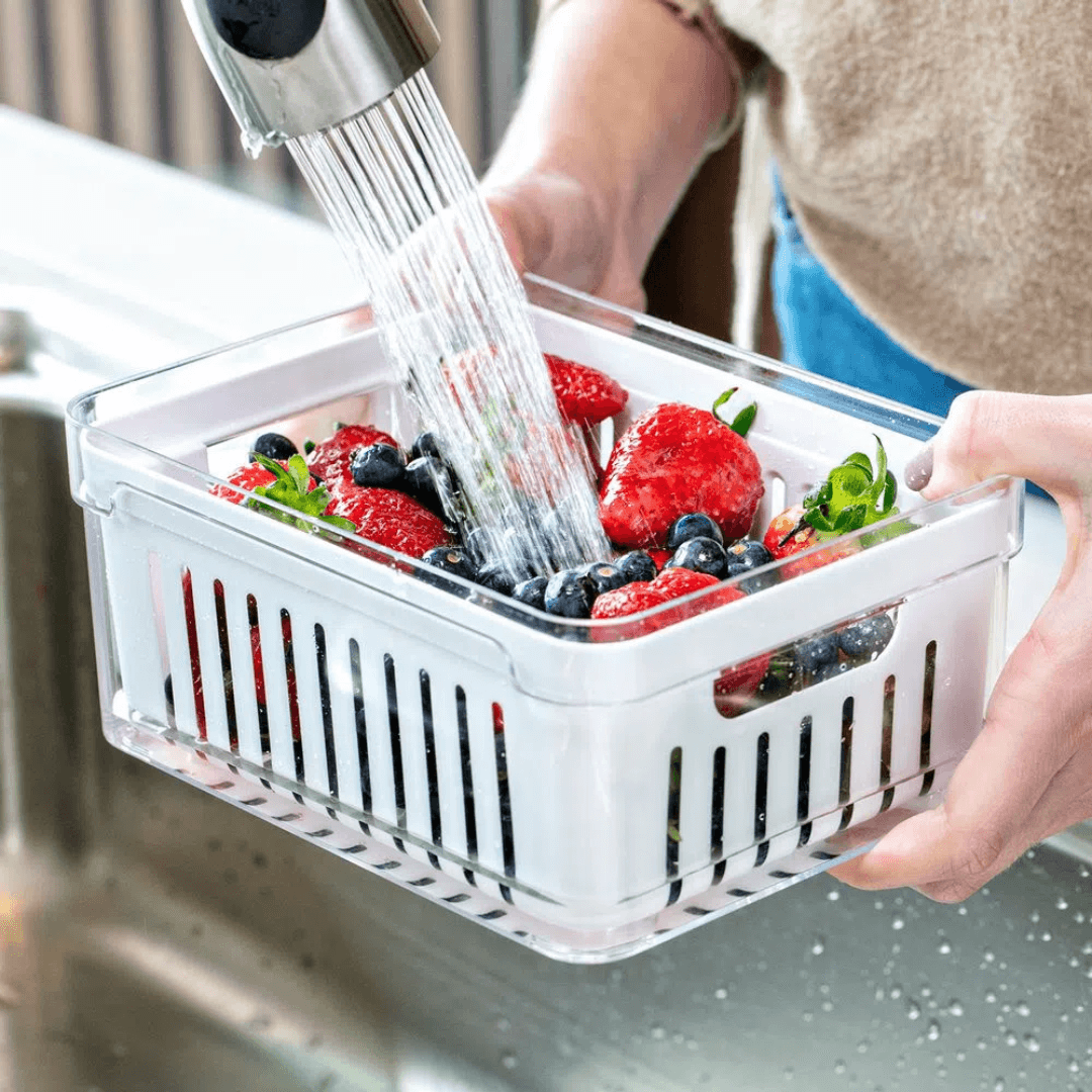 Organizador de Geladeira Clear Fresh com Cesto 2,2 Litros