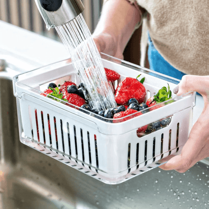 Organizador de Geladeira Clear Fresh com Cesto 2,2 Litros