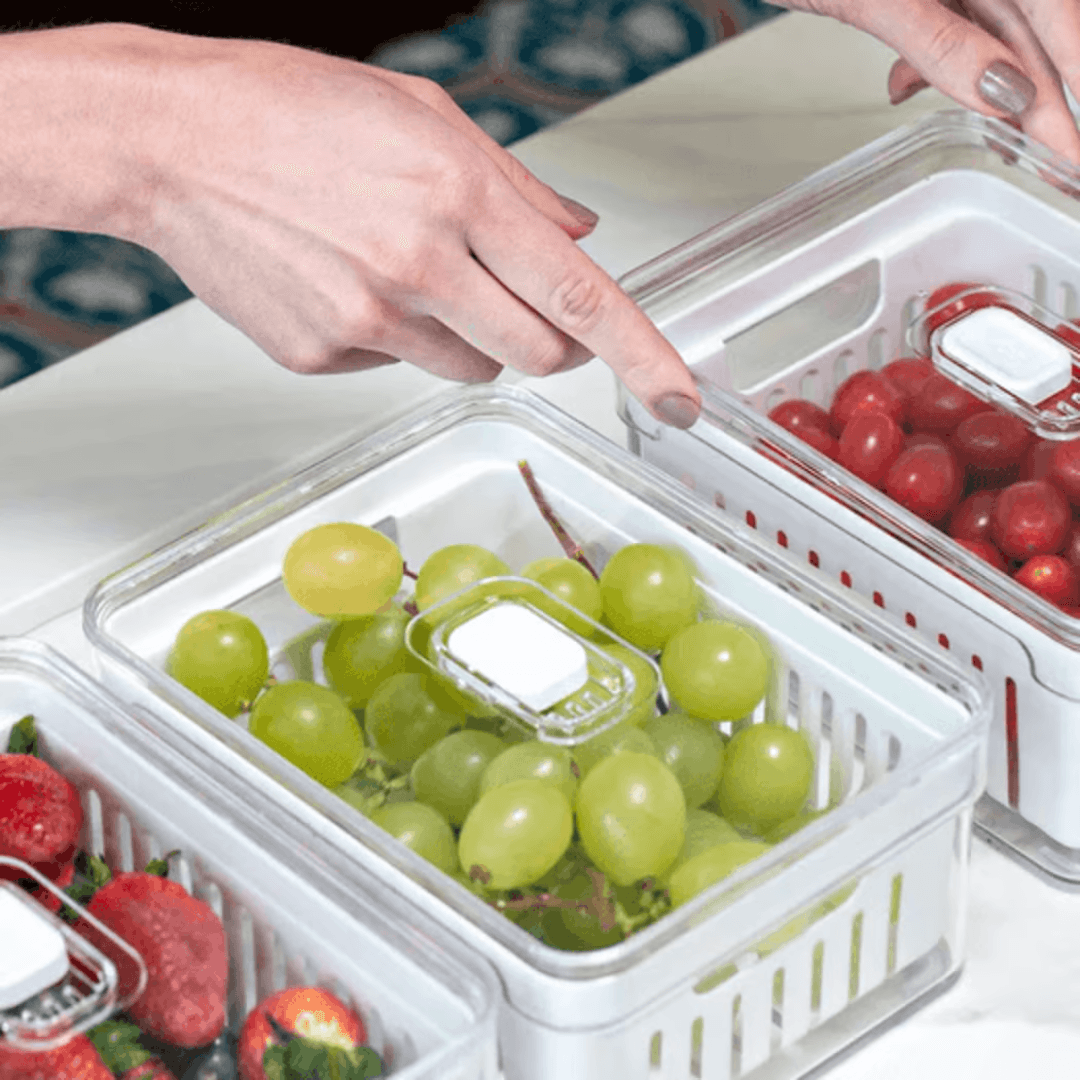 Organizador de Geladeira Clear Fresh com Cesto 2,2 Litros